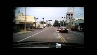 Toyota driving on 3 wheels