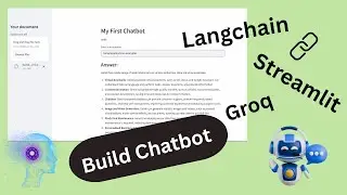 Build AI chatbot | Langchain | Streamlit | Groq