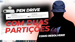 🔸 Pen Drive com DUAS PARTIÇÕES, como resolver sem BAIXAR PROGRAMAS ⁞ Windows 10/11 ( PT - BR )