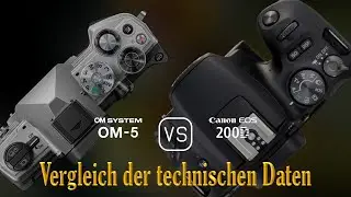 OM SYSTEM OM-5 vs. Canon EOS 200D: Ein Vergleich der technischen Daten