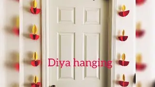 Diwali decoration ideas/diya wall hanging/door hanging/Telugu vlogs from USA