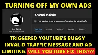 Turning off all monetization triggered YouTube's invalid traffic message!