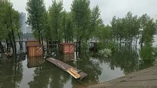 05 июня 2021. Красноярск. Енисей. Паводок