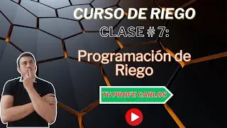 Irrigation Course: Class 7: Irrigation Programming