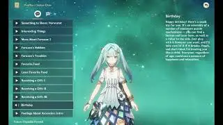Faruzan voice-over: Birthday  (Genshin Impact eng)