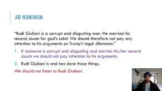 Lecture 10 Deductive Fallacies