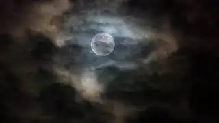 Moon And Clouds In The Night Sky | Royalty Free | Stock Footage | No Copyright Videos