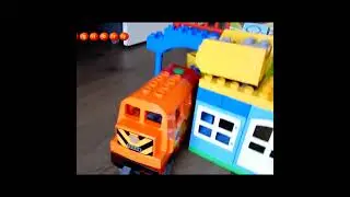 Lego Train and Lego Dump Truck - kids Story - #mirglory Toys Cars