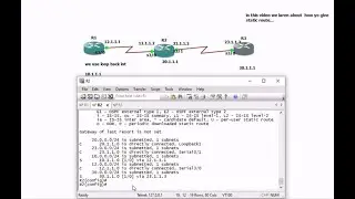 HOW TO GIVE STATIC ROUTE  TO ROUTERS USING GNS3