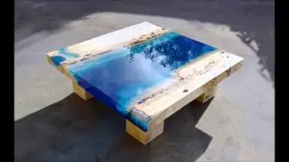 Lagoon Tables That I Made By Merging Resin With Cut Travertine Marble Slideshow