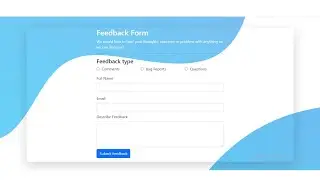 Bootstrap 5 feedback form | Feedback form in bootstrap 5 no CSS | Responsive Feedback page in 2020