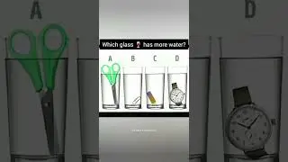 Which glass has more water in it? Brain Improvement video #shorts #viralshorts #viralvideo