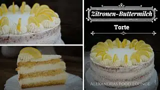 Zitronen-Buttermilch Torte/ Naked Cake