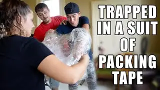 THEY LEFT ME IN A SUIT OF PACKING TAPE!