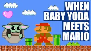 Baby Yoda (Grogu) Meets Super Mario