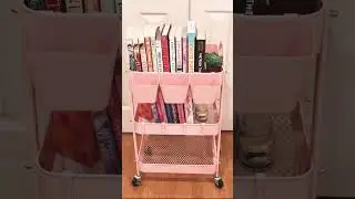 Organize my book cart with me! #organization #shorts #aesthetic #books #booktok