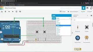 El pulsador como suiche - Tinkercad