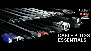 Cable Plugs for Cinema 4D and Blender
