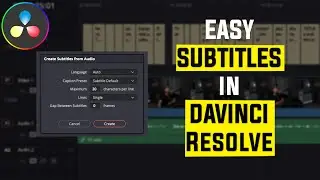 The EASIEST way to add SUBTITLES to your video in Davinci Resolve