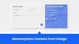 Neumorphism Contact Form Design || HTML & CSS