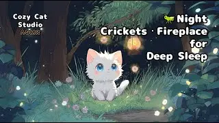 🔥 Campfire Night Lofi for Deep Sleep — Acoustic Guitar & Crickets Ambience