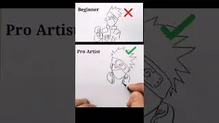PRO ARTIST menggambar Kakashi #menggambar #naruto #kakashi #belajarmenggambar