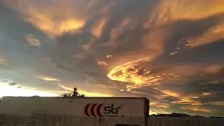 Bellas Nubes rosadas en Natales