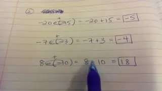 Subtracting Integers