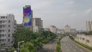 P10 outdoor LED screen 210 square meters in Shenzhen.