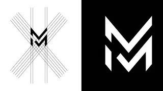 How to do M letter grid logo design adobe illustrator