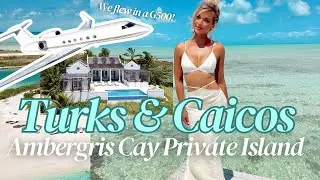 We Flew to a Private Island in Turks & Caicos on a Private Jet! ✈️  🏝️