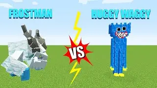 frostman vs huggy waggy battle in minecraft