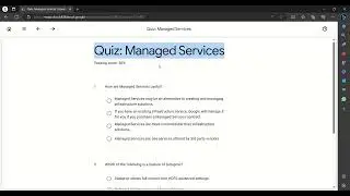 Quiz: Managed Services | Elastic Google Cloud Infrastructure: Scaling and Automation| Google Cloud