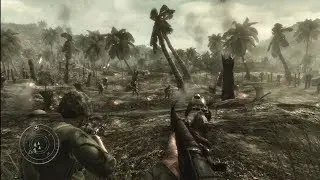 HEAVY PELELIU BEACH ASSAULT in Great Game about WW2 Call of Duty World at War