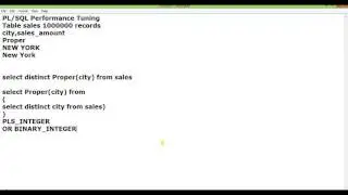 PL SQL performance tuning tips