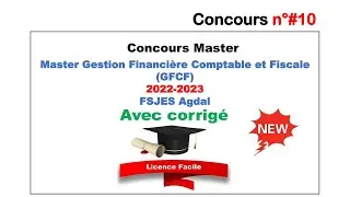 #Concours_n°10: Master Gestion Financière Comptable et Fiscale (GFCF) Fsjes AGDAL 2022-2023