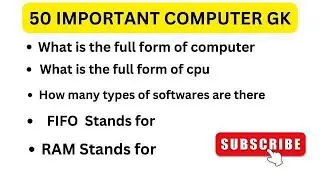 Top 50 Important  Computer GK #mcq #generalknowledge