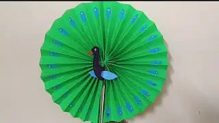 How to make paper Peacock|Hand made peacock |ice cream stick peacock puppet|peacock puppet