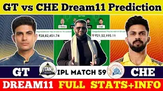 GT vs CHE Dream Team Prediction|GT vs CSK Dream Prediction|GT vs CHE Dream Team|