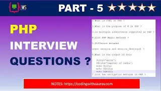 PHP Important Interview Questions | Part-5 | Free Notes