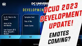 DCUO 2023 Development Update: EMOTES?