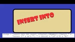 شرح تفصيلي لجملة Insert Into مع معرفة حل كل المشكلات التي تواجهك مع النصوص والأرقام والتاريخ