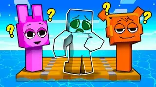INVISIBLE Slime Block on a SPRUNKI RAFT in Minecraft!