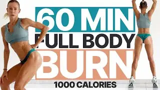 60 MIN FULL BODY FAT BURNING HIIT WORKOUT - No Equipment - No Repeats - At Home