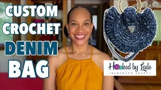 Custom Crochet Denim Bag | HookedbyLade