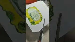 Делаю рисунок лаймовые губы и приклееваю на мою стенку