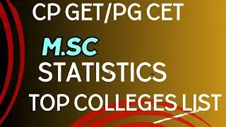 MSC Statistics Top colleges|Model Ideas Rajendhar Bondla|