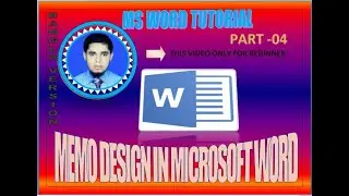 Awesome Memo Design by using Microsoft office word bangle Tutorials.