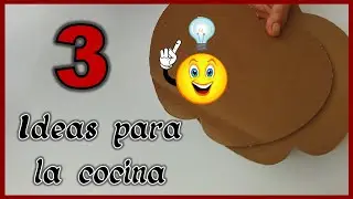 3 IDEAS PARA DECORAR TU COCINA CON MANZANAS / Manualidades con cartón / Crafts for the kitchen
