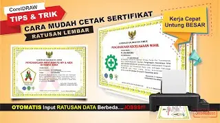 Cara Mudah Cetak Ratusan Sertifikat Input Data Otomatis di CorelDraw - Certificate Print Tricks
